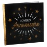 LIVRE D'OR NOIR JOYEUX ANNIVERSAIRE NOIR ET OR 