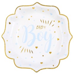 10 ASSIETTES BABY BOY 21 CM 