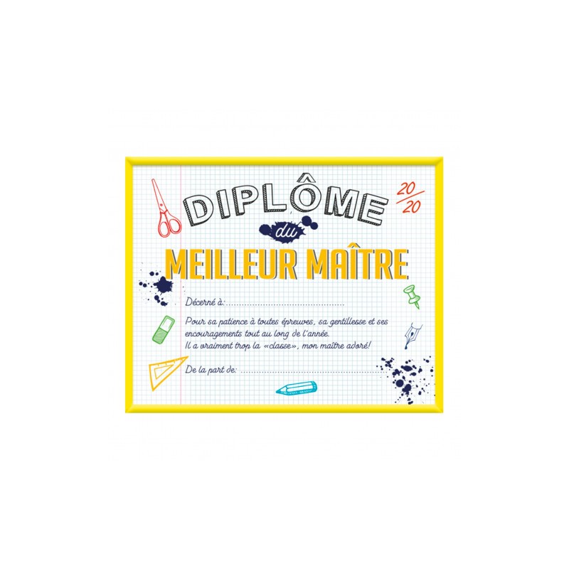 CADRE DIPLOME MAITRE