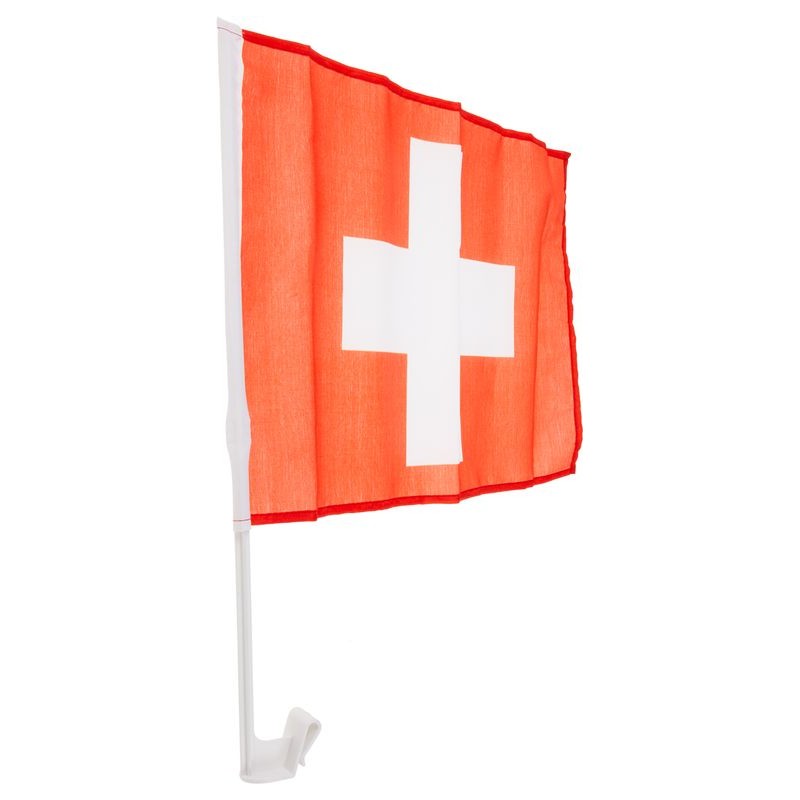 2 DRAPEAUX DE VOITURE SUISSE EN TISSU