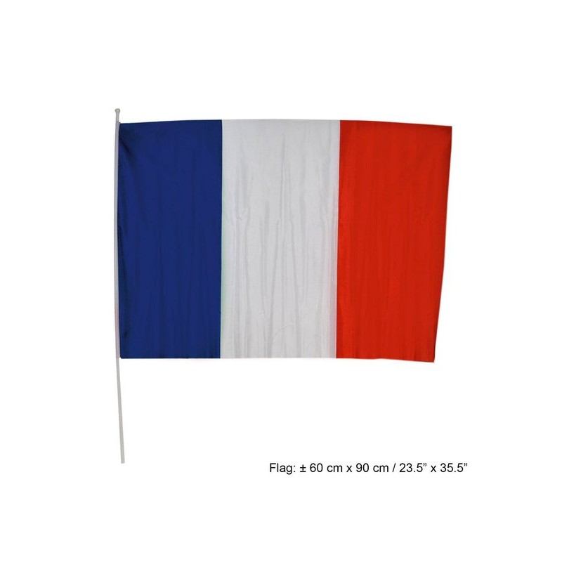 DRAPEAU FRANCE 60 X 90 CM AVEC MAT