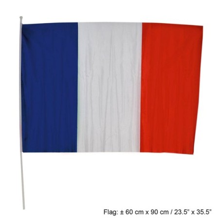 DRAPEAU FRANCE 60 X 90 CM AVEC MAT