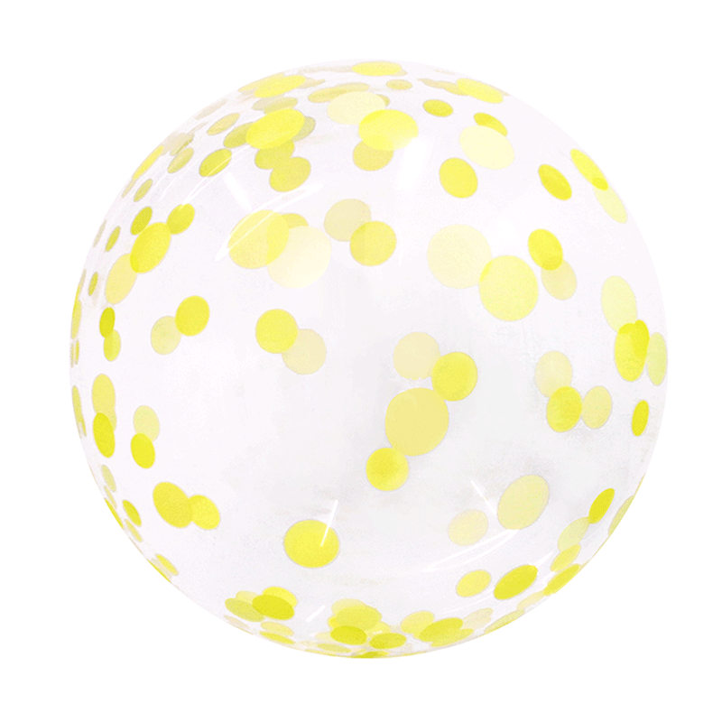 BALLON DECOBUBBLE GRAND CONFETTIS OR 45 CM