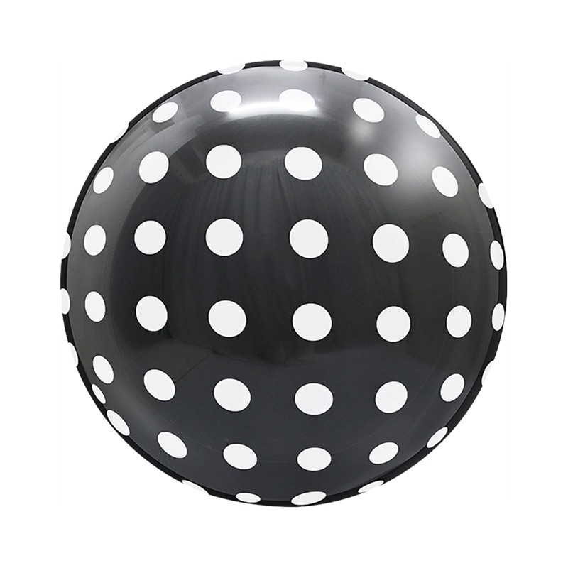 BALLON BOBO BUBBLE NOIR A POIDS BLANC 45 CM 