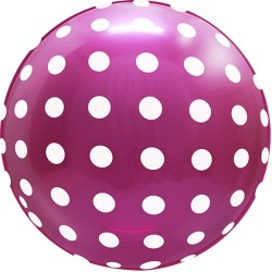 BALLON BOBO BUBBLE VIOLET AVEC POIDS BLANC 45 CM 