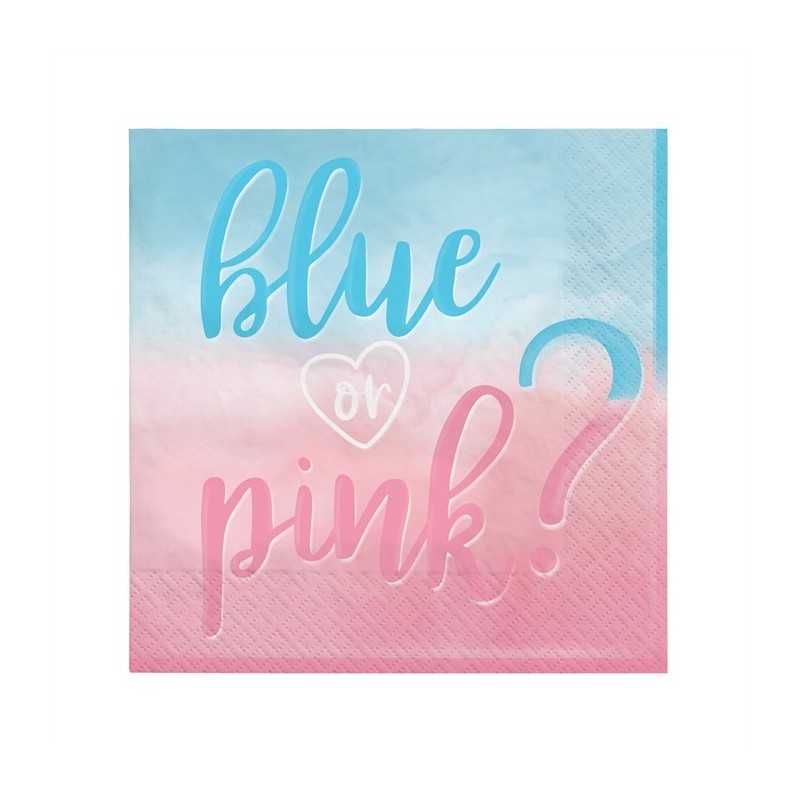 16 SERVIETTES BABY SHOWER BOY OR GIRL 23 CM 