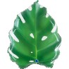 BALLON METALLIQUE FEUILLE TROPICALE VERTE 46 CM 