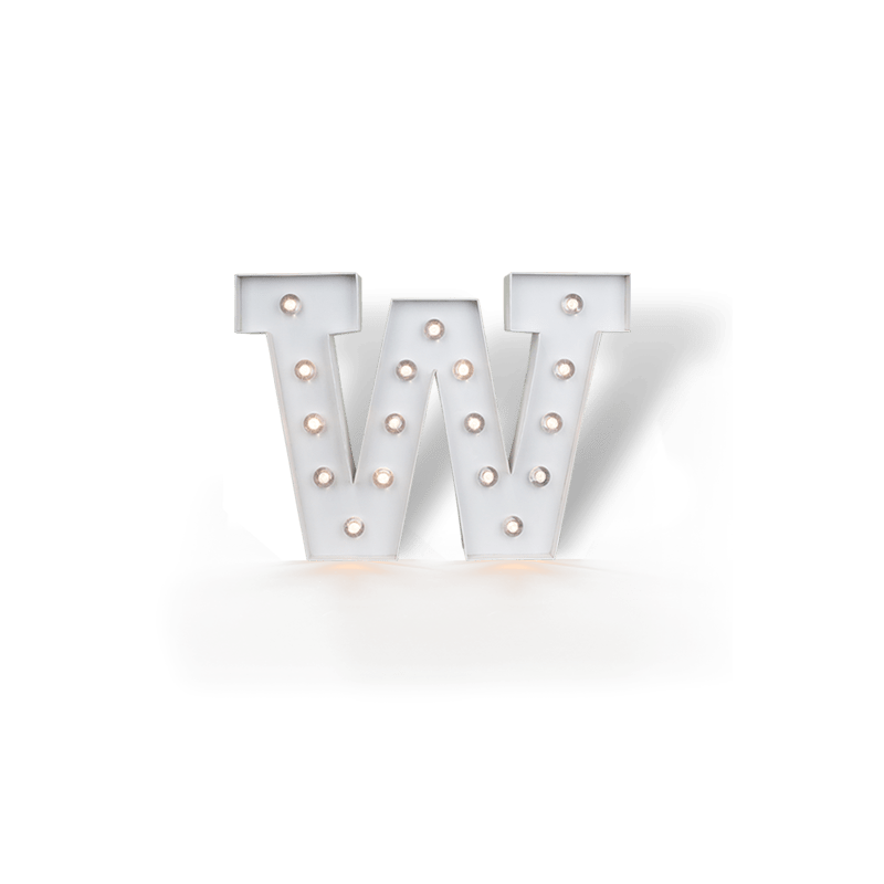 LETTRE W LED BLANCHE 25 CM 