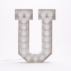 LETTRE U LED BLANCHE 25 CM 