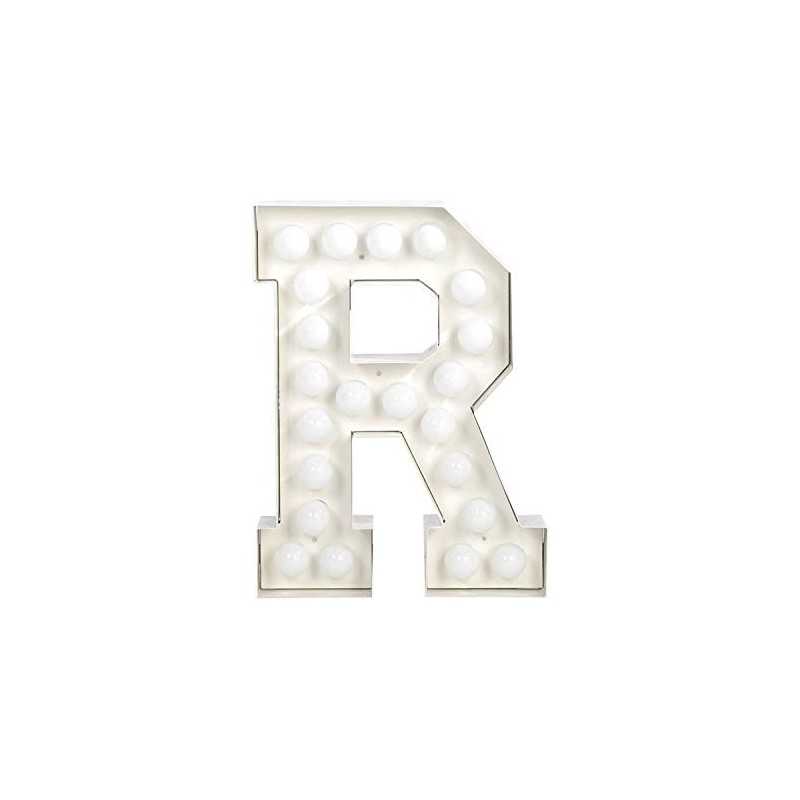 LETTRE R LED BLANCHE 25 CM 