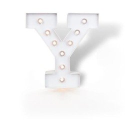 LETTRE Y LED BLANCHE 25 CM 