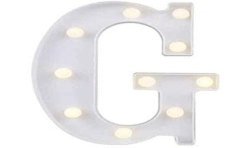 LETTRE G LED BLANCHE 25 CM 