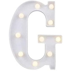 LETTRE G LED BLANCHE 25 CM 