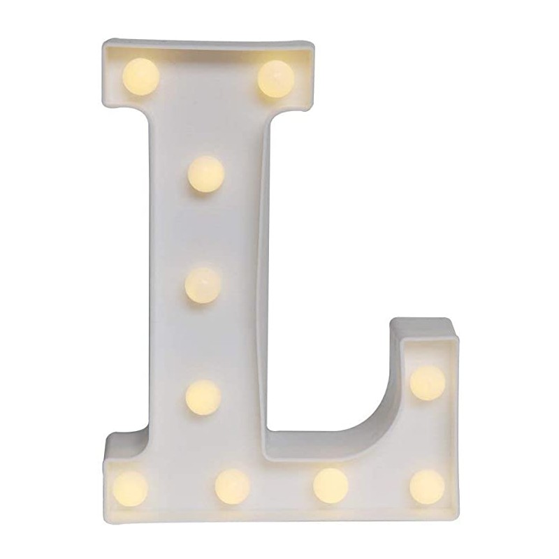 LETTRE L LED BLANCHE 25 CM 