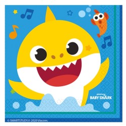 16 SERVIETTES BABY SHARK 33 X 33 CM 