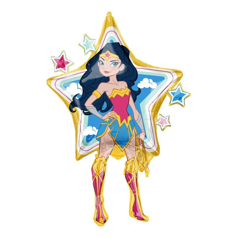 BALLON METALLIQUE DC SUPER GIRL WONDER WOMAN 96 CM 