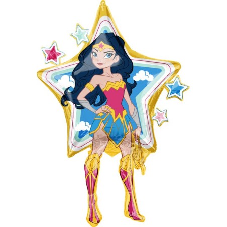 BALLON METALLIQUE DC SUPER GIRL WONDER WOMAN 96 CM 