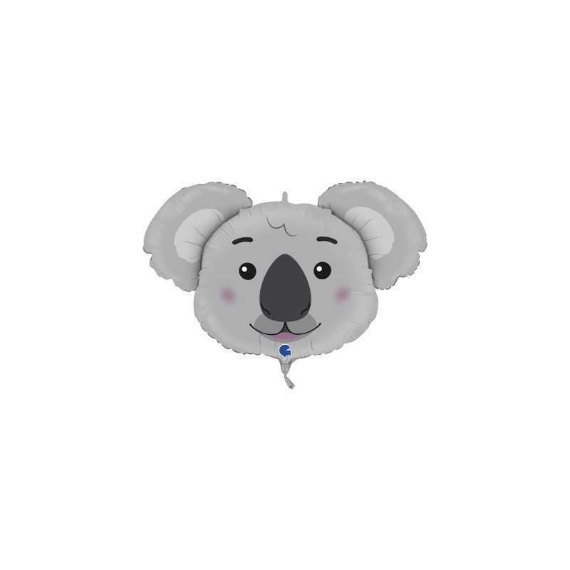 BALLON METALLIQUE TETE KOALA 14"