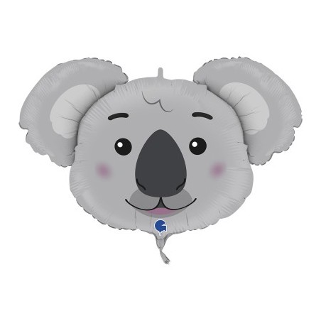 BALLON METALLIQUE TETE KOALA 14"