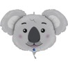 BALLON METALLIQUE TETE KOALA 14"