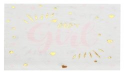 20 SERVIETTES BLANC BABY GIRL 33 X 33 CM 