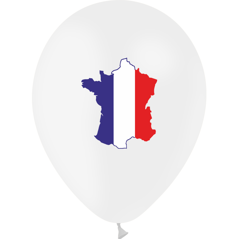 10 BALLONS LATEX BLANC FRANCE 30 CM 