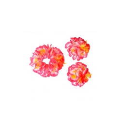 SET HAWAIEN FLEURS ROSE