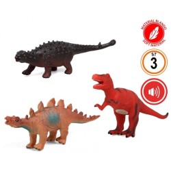 1 FIGURINE DE DINOSAURE SONORE 28 CM 3 MODELES ASSORTIS