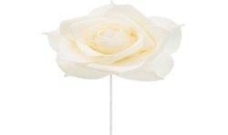 ROSE IVOIRE SUR TIGE DIAMETRE 19 CM