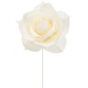 ROSE IVOIRE SUR TIGE DIAMETRE 19 CM