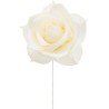 ROSE IVOIRE SUR TIGE DIAMETRE 19 CM