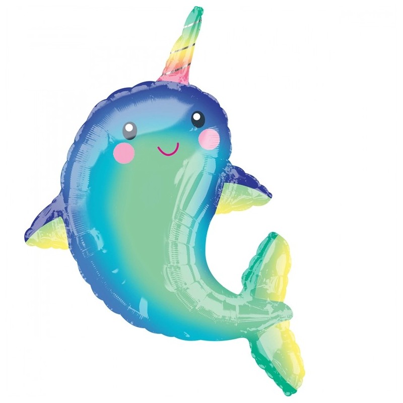 BALLON METALLIQUE NARWHAL 99 CM  BALLON METALLIQUE NARWHAL 99 CM
