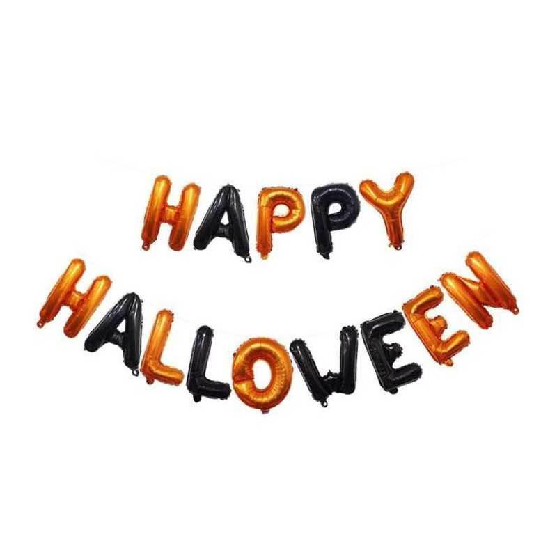 GUIRLANDE BALLON METALLIQUE HAPPY HALLOWEEN 