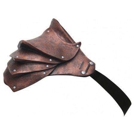 EPAULIERE EN LATEX DE GUERRIER ROMAIN OU VIKING COULEUR CUIVREE