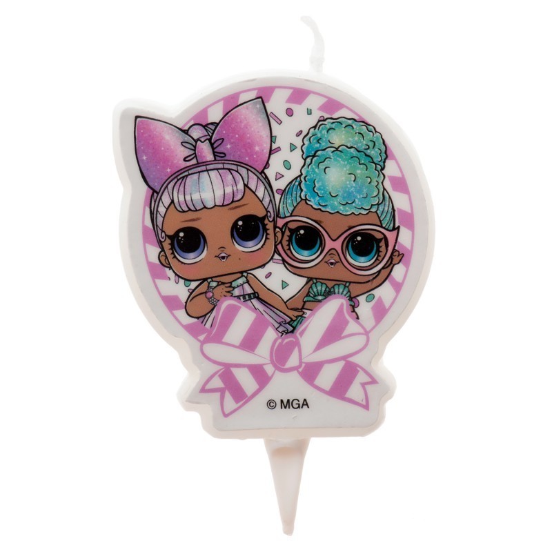 BOUGIE 2D POUPEE LOL SURPRISE 7 CM  BOUGIE 2D POUPEE LOL SURPRISE 7 CM