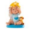 FIGURINE BEBE BLEU  BAILLANT 10 CM 