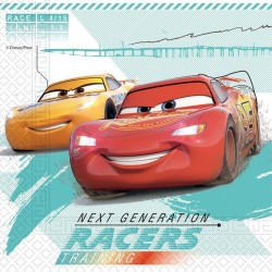 20 SERVIETTES FLASH MC QUEEN  CARS 3 33 X 33 CM 