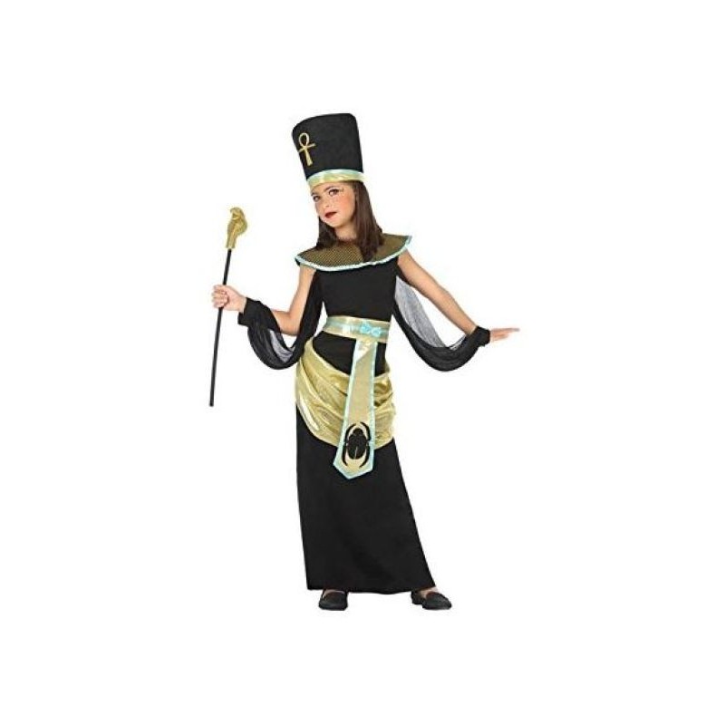 DEGUISEMENT ENFANT FILLE REINE DE L'EGYPTE CLEOPATRE NOIRE TAILLE 7-9 ANS  DEGUISEMENT ENFANT FILLE REINE DE L'EGYPTE CLEOPATRE NOIRE TAILLE 7-9 ANS