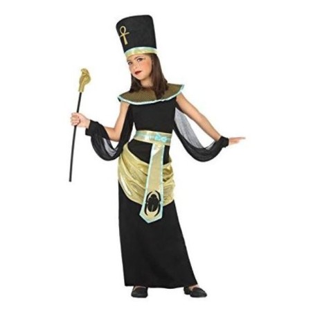 DEGUISEMENT ENFANT FILLE REINE DE L'EGYPTE CLEOPATRE NOIRE TAILLE 7-9 ANS 