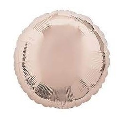 BALLON METALLIQUE ROND ROSE CUIVRE 43 CM