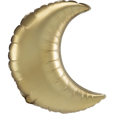 BALLON METALLIQUE LUNE OR SATIN 66 CM 