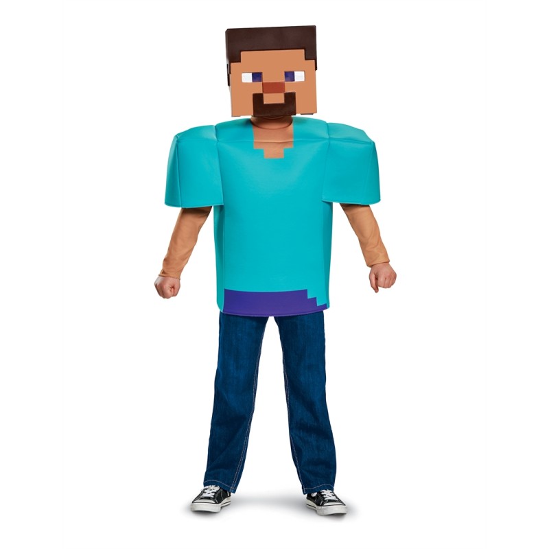 DEGUISEMENT STEVE CLASSIQUE MINECRAFT TAILLE 10-12 ANS