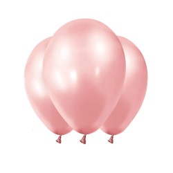 12 BALLONS LATEX 28 CM ROSE GOLD