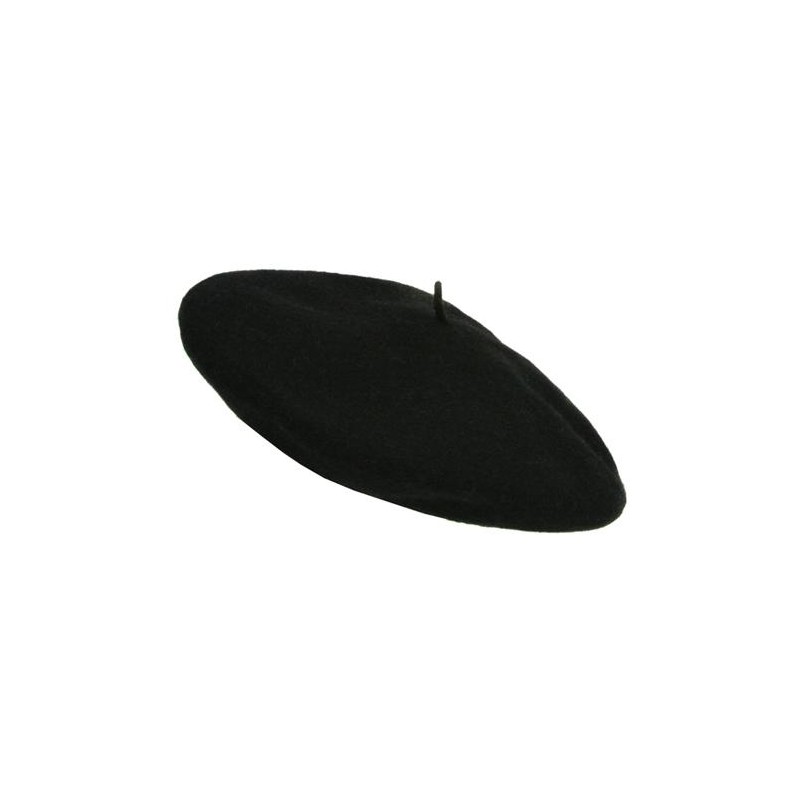 BERET EN  LAINE NOIR