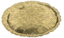 BALLON METALLIQUE ROND ECAILLES OR 43 CM 