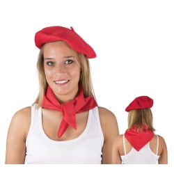 BERET EN  LAINE ROUGE