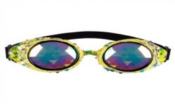 LUNETTES STEAMPUNK PARTY MIRAGE SEQUIN OR
