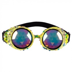 LUNETTES STEAMPUNK PARTY MIRAGE SEQUIN OR