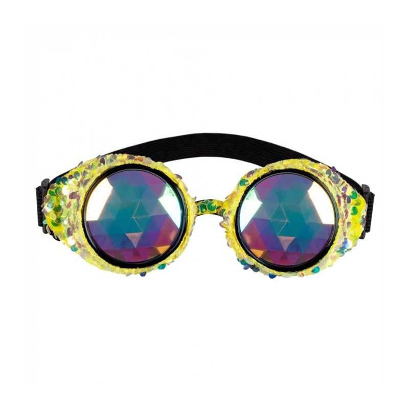LUNETTES STEAMPUNK PARTY MIRAGE SEQUIN OR