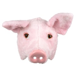 DEMI MASQUE COCHON EN PELUCHE